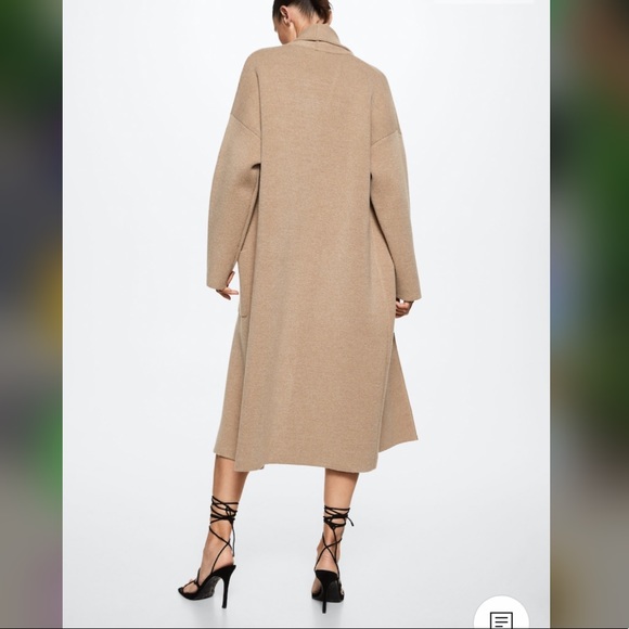 Nude Pocketed Fabric Duster Coat 2X New - Picture 5 of 6